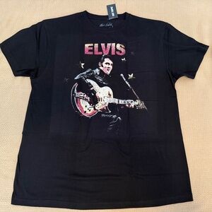Elvis Presley Metallic T-Shirt Hot Topic Exclusive Mens Size L NEW
